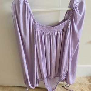 Free People Lilac Long sleeve bodysuit